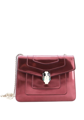 Bvlgari Pre-Owned Serpenti Forever Square Metallic Leather Small shoulder bag - Red