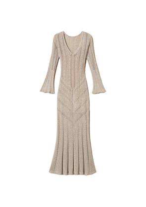 TWINSET V-neck midi dress - Neutrals