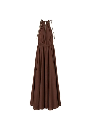 TWINSET halter slit maxi dress - Brown