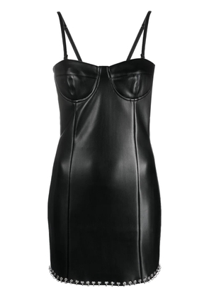 Patrizia Pepe ring-detailing moulded-cup minidress - Black