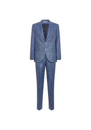 Brunello Cucinelli single-breasted flap pocket suit - Blue