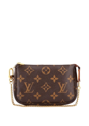 Louis Vuitton Pre-Owned Petit Bucket Zip Monogram Canvas pouch - Brown