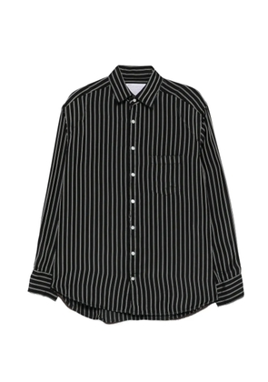 Kolor striped buttoned shirt - Black