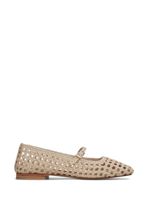 Souliers Martinez woven leather ballet flats - Neutrals