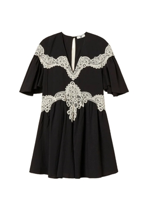 TWINSET lace V-neck mini dress - Black