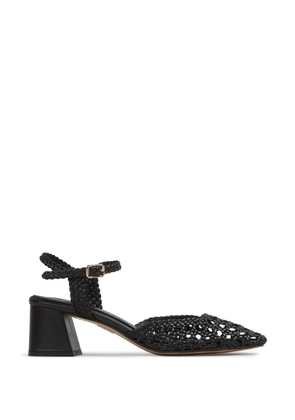 Souliers Martinez woven leather pumps - Black