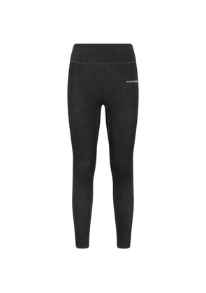 Plein Sport logo-lettering leggings - Black