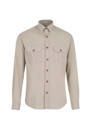 Canali flap-pocket shirt - Neutrals
