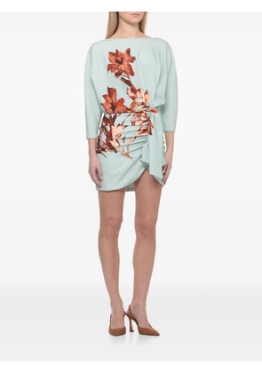 Costarellos Ayla floral-print mini dress - Blue
