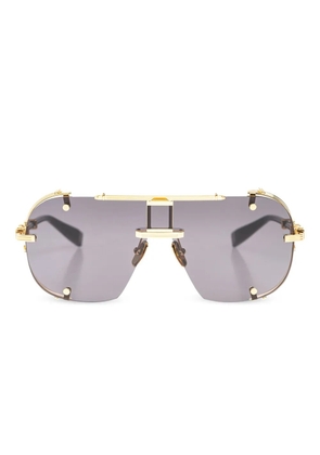 Balmain Eyewear logo-engraved sunglasses - Gold
