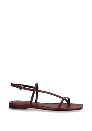 Aeyde leather flat sandals - Red