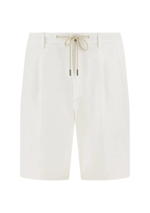Boggi Milano drawcord plain linen shorts - Neutrals