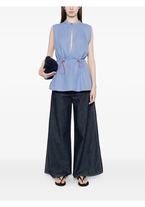 Giorgio Armani drawstring top - Blue