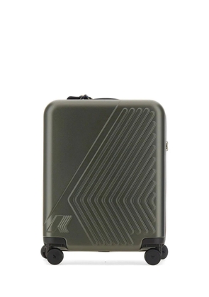 K-Way EUDOXIE logo embossed hard shell suitcase - Green