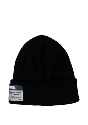 Neighborhood logo-patch beanie hat - Black
