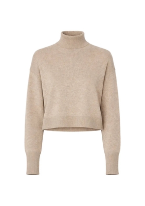 SABLYN turtleneck ribbed cardigan - Neutrals