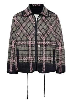 Craig Green plaid-check jacket - Black