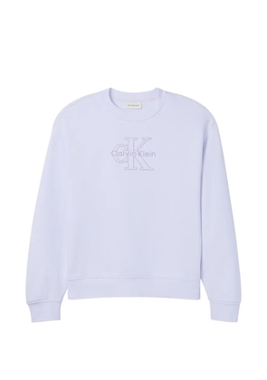 Calvin Klein logo crew neck sweatshirt - Purple