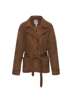 Urbancode belted patch-pockets jacket - Brown