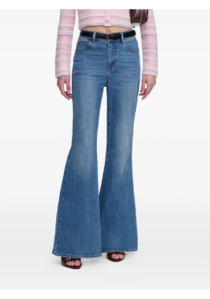 Self-Portrait high-waist flared jeans - Blue