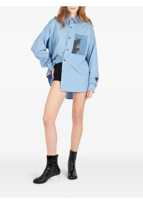 Société Anonyme Final Act photographic-print shirt - Blue