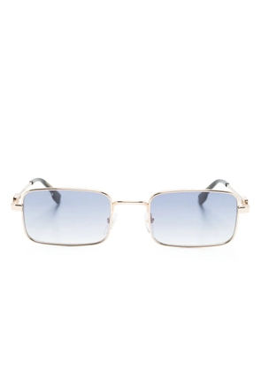DSQUARED2 EYEWEAR engrave-logo rectangle-frame sunglasses - Gold