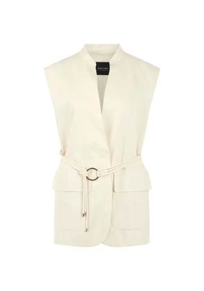 MARCCAIN belted mandarin-collar gilet - Neutrals