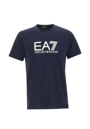 Ea7 Emporio Armani Core Identity embroidered-logo T-shirt - Blue