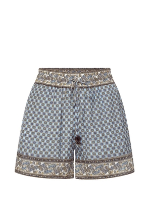 Veronica Beard Vivaldi drawstring shorts - Blue