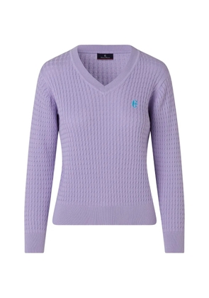 CONTE OF FLORENCE V-neck textured sweater - Purple