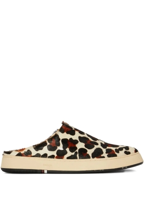 Osklen Soho leopard-print flat mules - Neutrals
