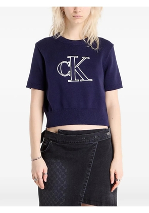 Calvin Klein Jeans logo-print top - Purple