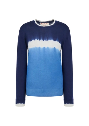 Marni tie-dye crew-neck sweater - Blue