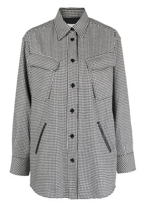 Iceberg houndstooth-pattern shirt jacket - Black