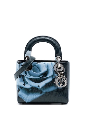 Christian Dior Pre-Owned 2014 Mini Deerskin Floral Print Lady Dior satchel - Green