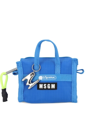 MSGM top handle tote bag - Blue