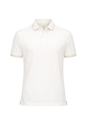 Emporio Armani rib trim polo - Neutrals