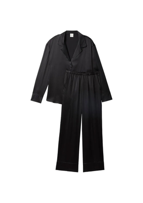 Calvin Klein long-sleeve buttoned pajamas - Black