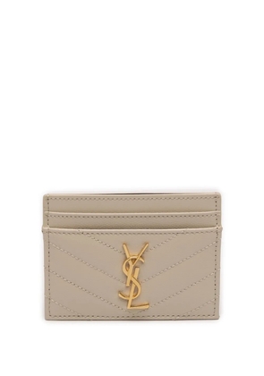 Saint Laurent Pre-Owned 2023 Grain De Poudre Monogram Cassandre Case card holder - Brown
