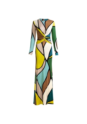 Silvia Tcherassi Lucian twisted print maxi dress - Yellow