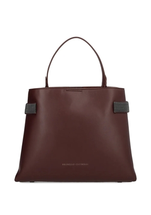 Brunello Cucinelli logo-detail tote bag - Red