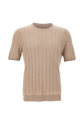 Gran Sasso ribbed-trims knit T-shirt - Neutrals