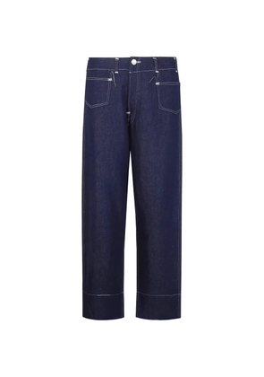 Junya Watanabe MAN contrast-stitch jeans - Blue