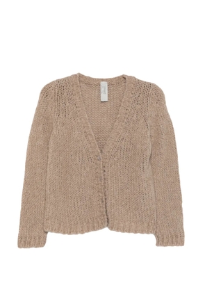 Private 0204 V-neck knitted cardigan - Neutrals