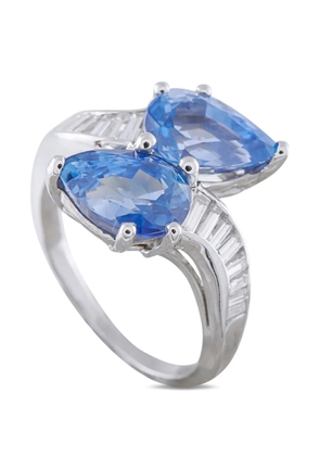 LB Exclusive diamond and sapphire ring - Silver