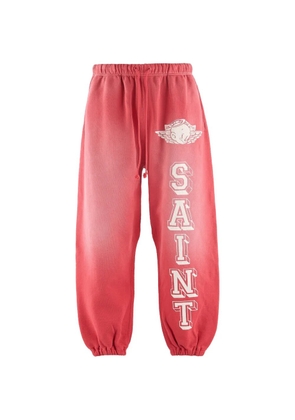 SAINT MXXXXXX drawstring graphic track pants - Red