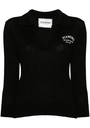 Iceberg virgin wool polo top - Black