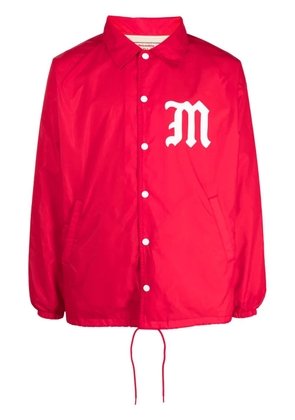 SAINT MXXXXXX logo-print shirt jacket - Red