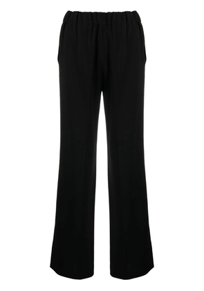 Alberto Biani flared crepe trousers - Black