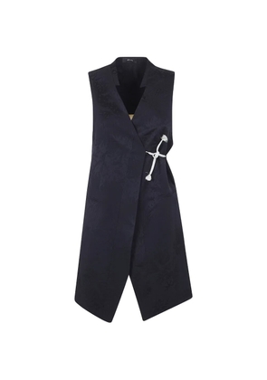 IBRIGU tie-detail sleeveless waistcoat - Blue